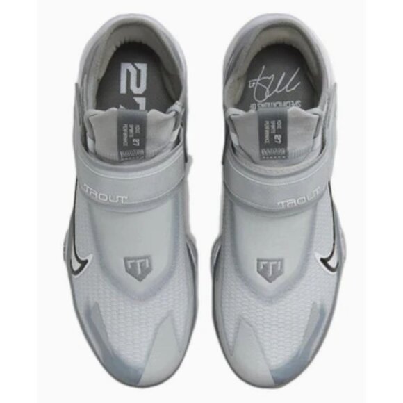 Nike Force Zoom Trout‎ 8 Elite Men's Metal Baseball Cleats, Grey, 15 - Picture 4 of 9